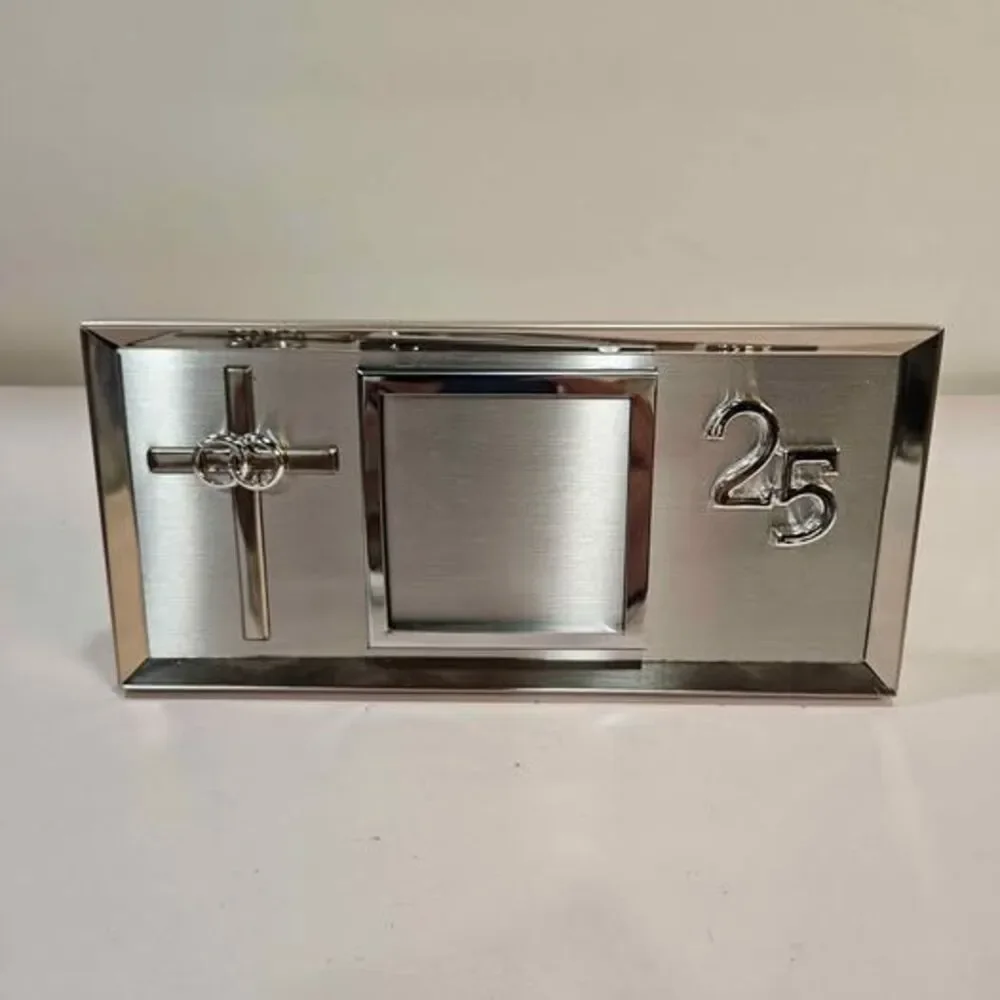 25th Anniversary Silver Photo Frame